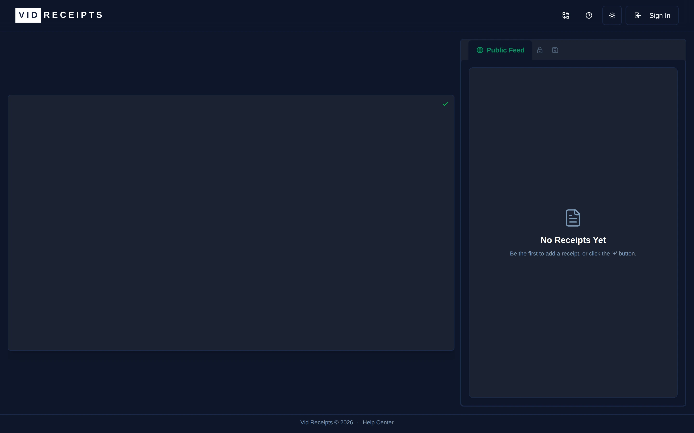 Collaborating on receipts through a shared video page